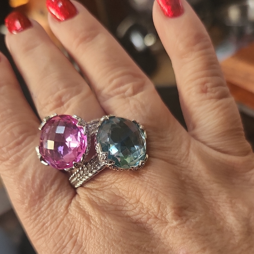 Elegant Pink ONE Ring Judith RIPKA size 10